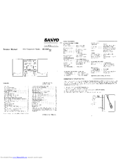 Sanyo DC-D40 Service Manual