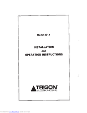 Trigon 301A Operating Instructions Manual