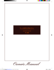 Luxman P-200 Owner's Manual