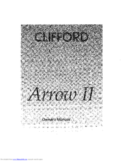 Clifford Arrow II Owner's Manual