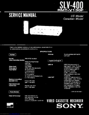 Sony SLV-400 Service Manual