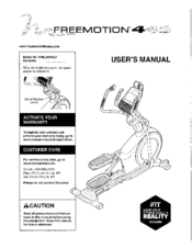 Freemotion 455 SFEL58014.0 User Manual