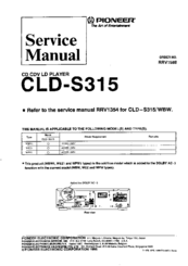 Pioneer CLD-S315 Service Manual