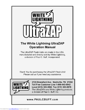 White Lightning UltraZap Operation Manual