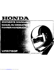 Honda VFR750F Owner's Manual