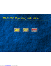 Panasonic TC-21S3R Operating Instructions Manual