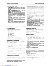 Vodavi Starplus Triad-S Quick Reference Card