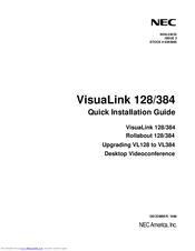 NEC VisuaLink 384 Quick Installation Manual