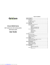 Oricom M2400 Series Manual