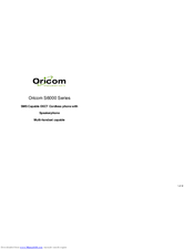 Oricom S6000 Series Manual
