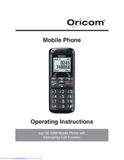 Oricom EZY100 Manual