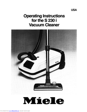 Miele S 230 I Operating Instructions Manual