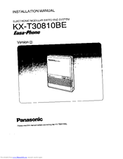 Panasonic KX-T30810BE Installation Manual