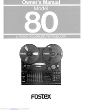 Fostex 80 Owner's Manual