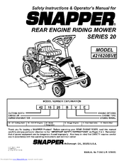 Snapper 421620BVE Manual