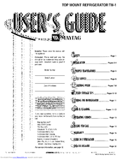 Maytag MTF2455DRB User's  guide Manual