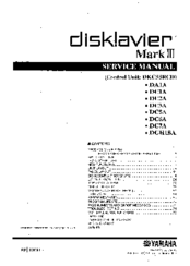 Yamaha Disklavier DKC55RCD XG Mark III Service Manual