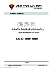 Vais Technology GSR-08X Owner's Manual