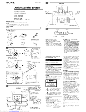 Sony SRS-D5100 Operating Instructions
