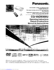 Panasonic CQ-VAD9300U Operating Instructions Manual