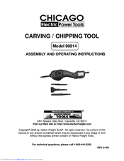 Chicago Electric 90814 Assembly And Operating Instructions Manual