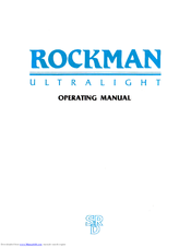Scholz Research & Development Rockman Ultralight Operating Manual