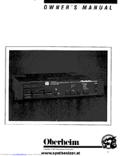 Oberheim DPX-1 Owner's Manual