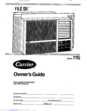 Carrier 77G Owner's Manual