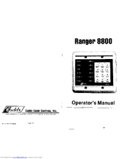 Caddx Ranger 8800 Operator's Manual
