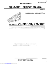 Sharp VL-N1X Service Manual
