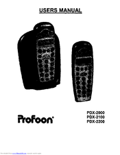 Profoon PDX-2200 User Manual