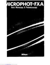 Nikon Microphot-FXA Operation Manual