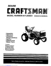 Craftsman 917.250051 Owner's Manual