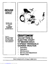 Craftsman 917.254450 Owner's Manual