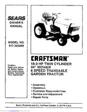 Craftsman 917.255890 Owner's Manual