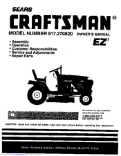 Craftsman 917.270820 Owner's Manual