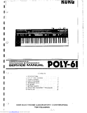 Korg POLY-61 Service Manual