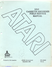 Atari 1010 Field Service Manual