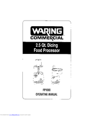 Waring FP1000 Operating Manual