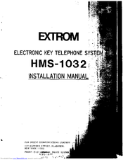 Extrom HMS-1032 Installation Manual