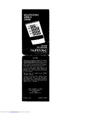 Sears 801.58190 Instruction Manual