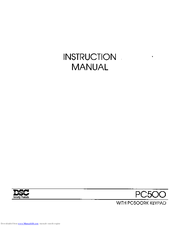 DSC PC500 Instruction Manual