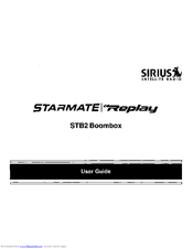 Sirius Satellite Radio Sirius Starmate Replay Boombox STB2 User Manual