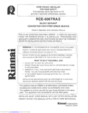 Rinnai RCE-606TRA II Manuals | ManualsLib