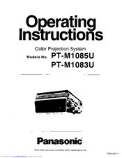 Panasonic PT-MU Operating Instructions Manual