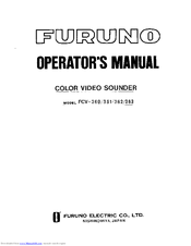 Furuno FCV-361 Operator's Manual