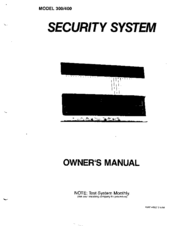 SILENT KNIGHT 400 Owner's Manual