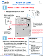 GE Security CareGard Quick Start Manual