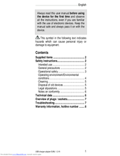 Silvercrest SUNL 1.2 A1 User Manual