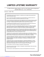 Turn Of The Century 355-1792 Installation Instructions Manual